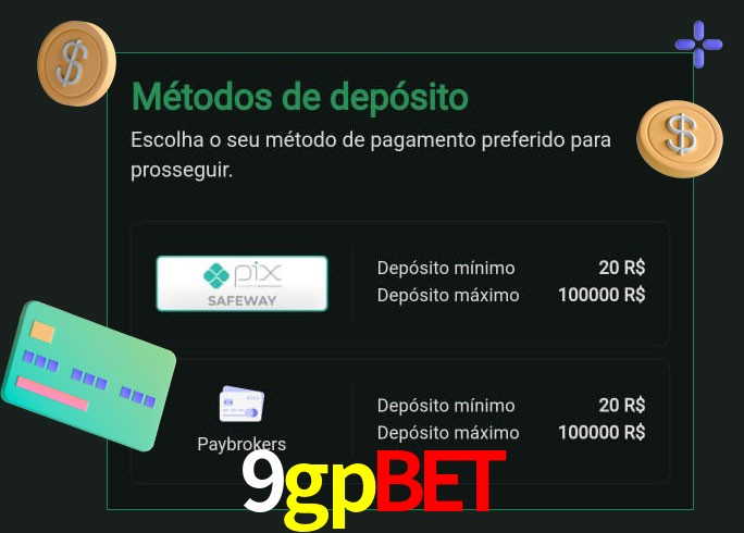 O cassino 9gpbet oferece uma grande variedade de métodos de pagamento